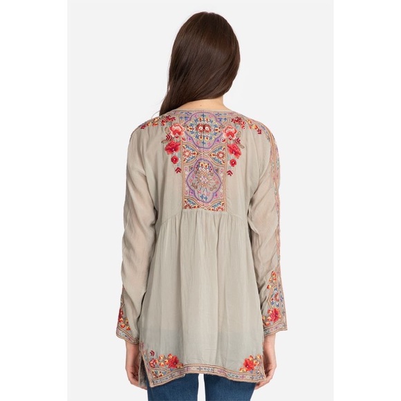 Johnny Was Alora Grain Rayon Tunic Blouse M NWT - Picture 3 of 9